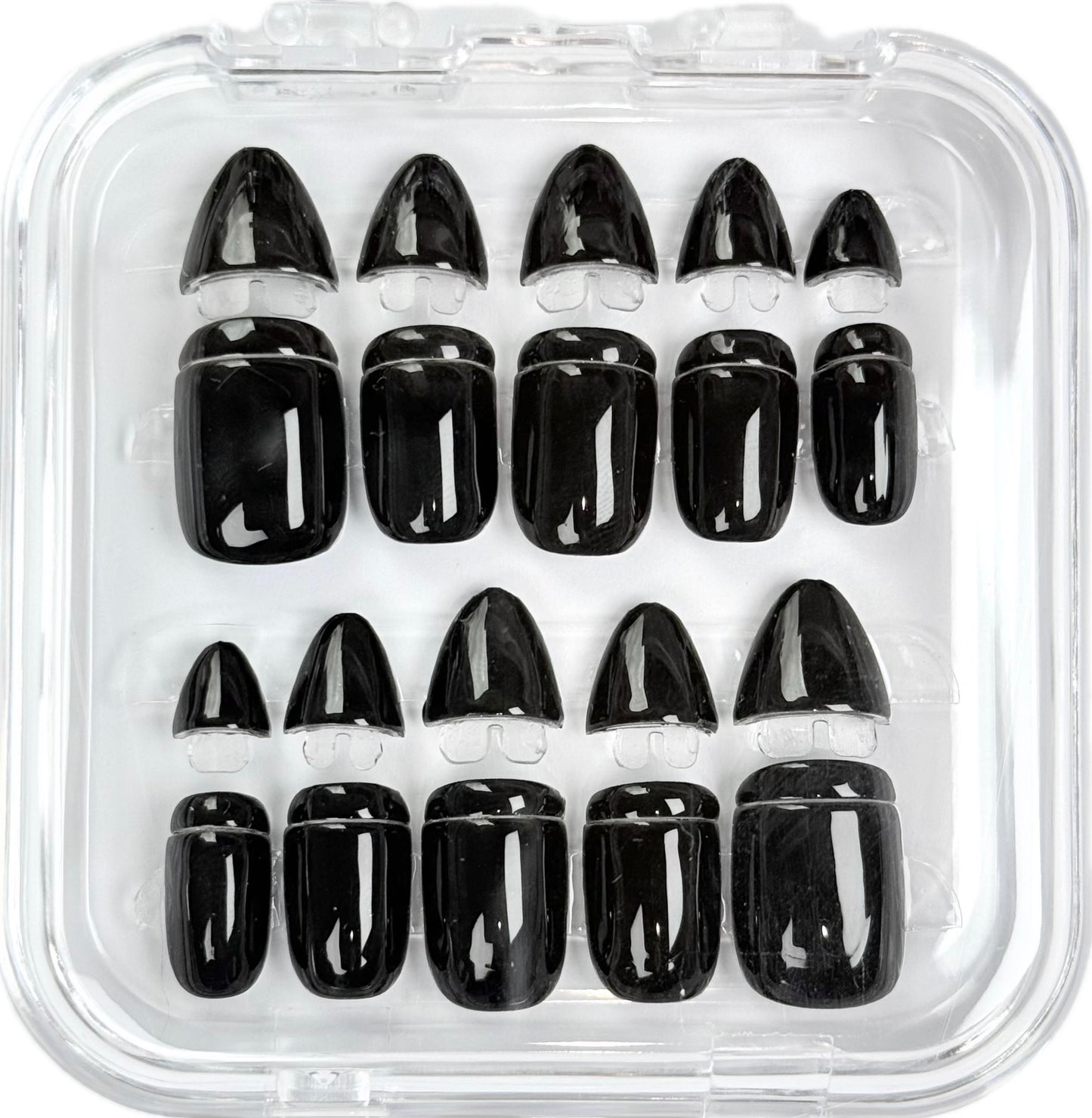 [INSTANT SHIPPING] Black Clip-on Nails