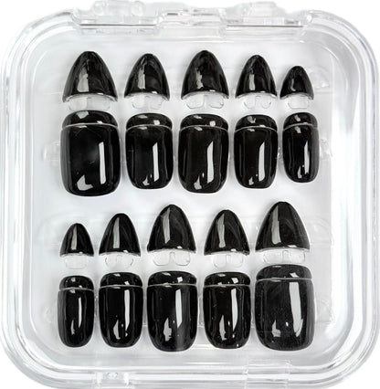 [INSTANT SHIPPING] Black Clip-on Nails