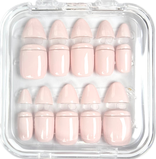 [INSTANT SHIPPING] Pale Pink Clip-on Nails