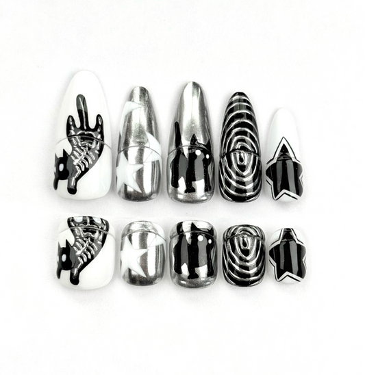 Black Cat! Clip-on Nails