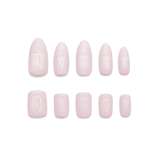 Pale Pink Clip-on Nails