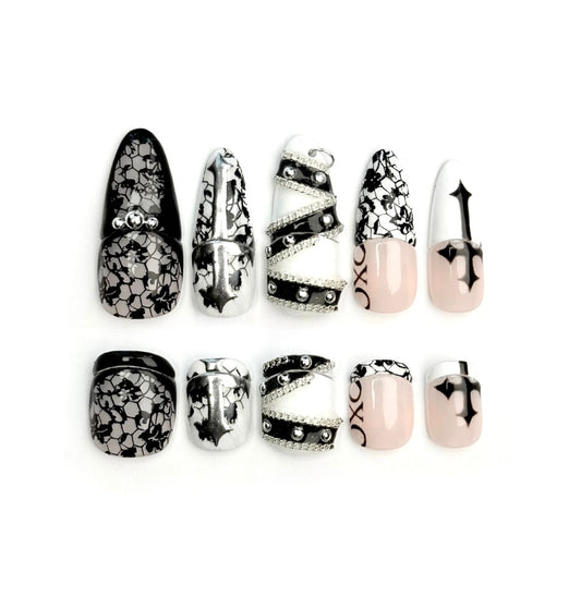 Goth GF Clip-on Nails
