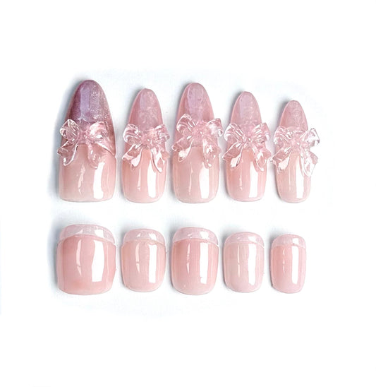 Velvet Glass Clip-on Nails