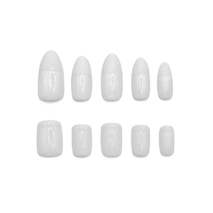 White Clip-on Nails